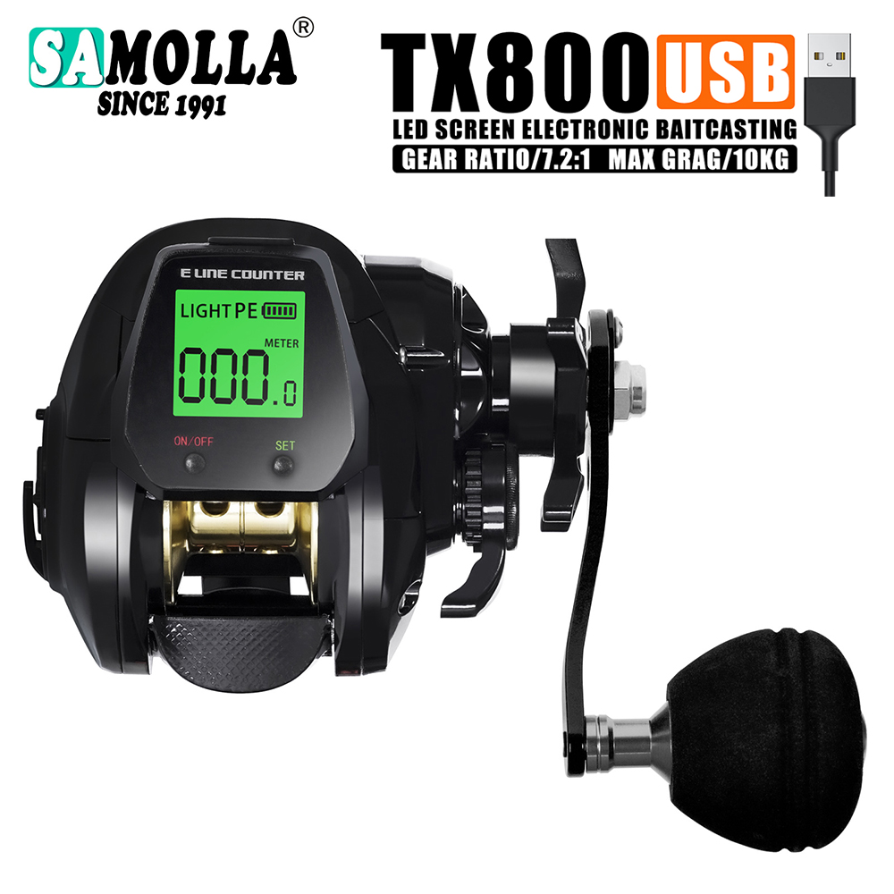 Shimano Reel Stradic - SAMOLLA بكرة صيد السمك الإلكترونية شاشة