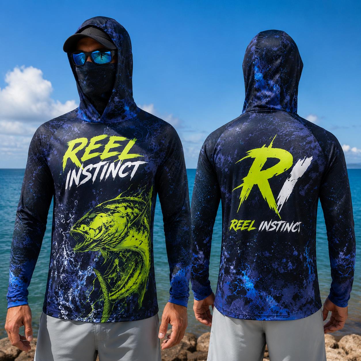 قميص صيد للرجال بأكمام طويلة م - مراجعة Fishing Mask Sun Protection وسعره